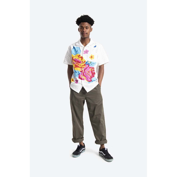 Брюки Vans Authentic Chino цвет зелёный chinos средняя посадка VN0A5FJBKCZ-green