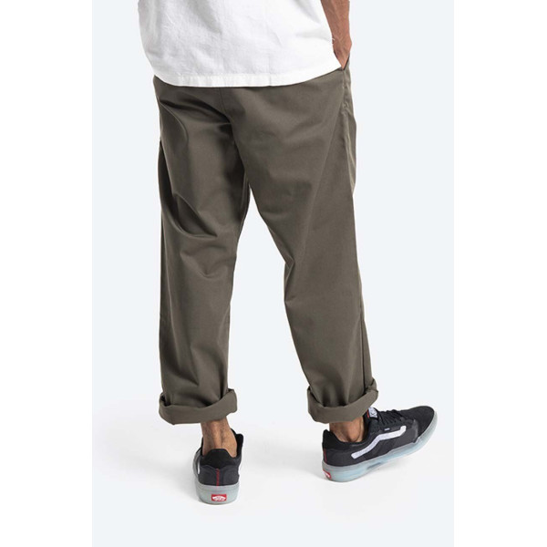 Брюки Vans Authentic Chino цвет зелёный chinos средняя посадка VN0A5FJBKCZ-green