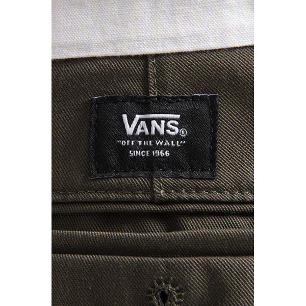Брюки Vans Authentic Chino цвет зелёный chinos средняя посадка VN0A5FJBKCZ-green