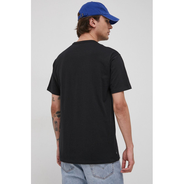 Хлопковая футболка Vans цвет чёрный гладкий VN0A49R7BLK1-Black