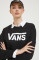Кофта Vans женская цвет чёрный с принтом