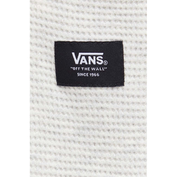 Хлопковый лонгслив Vans цвет серый меланж