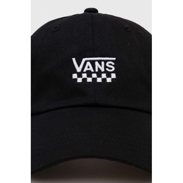 Хлопковая кепка Vans цвет чёрный с аппликацией