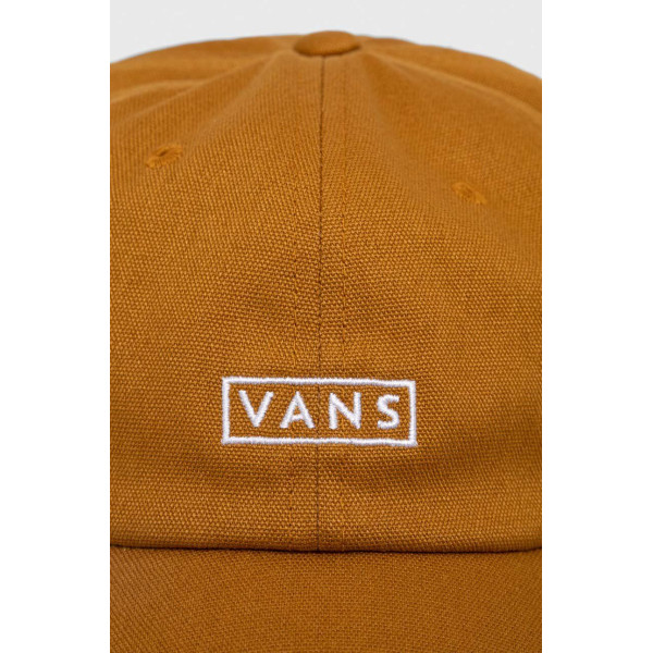 Хлопковая кепка Vans цвет коричневый с аппликацией