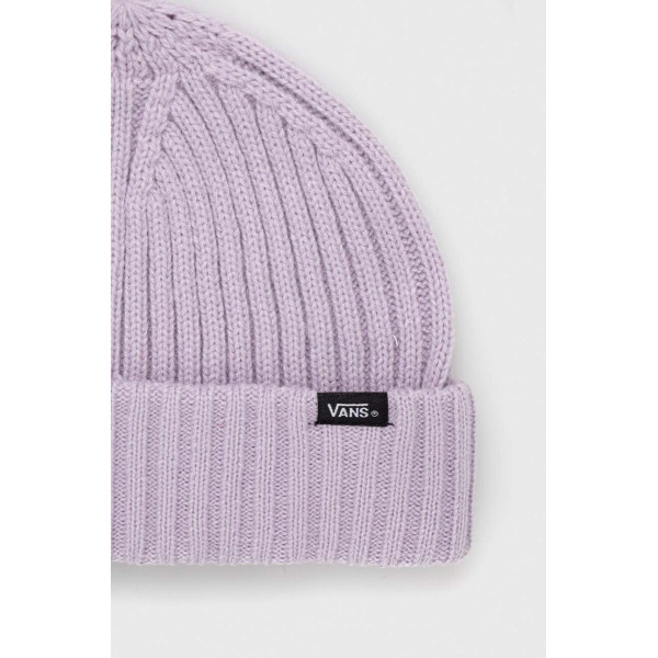 Шапка Vans цвет фиолетовый из толстого трикотажа