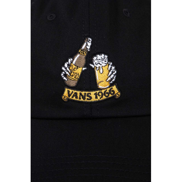 Хлопковая кепка Vans цвет чёрный с аппликацией