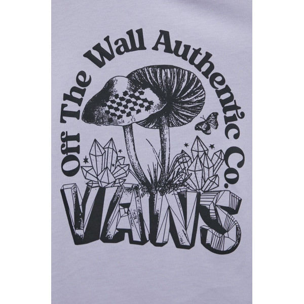 Хлопковая футболка Vans женский цвет фиолетовый