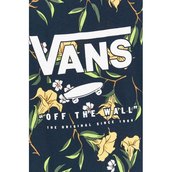Хлопковая футболка Vans цвет синий с принтом