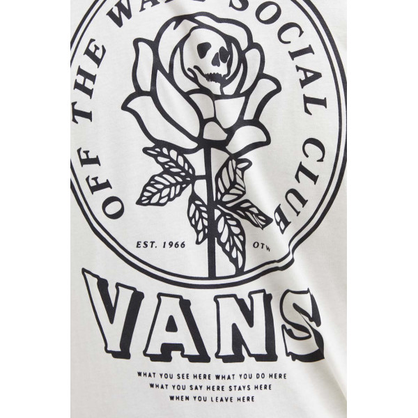 Хлопковая футболка Vans цвет бежевый с принтом
