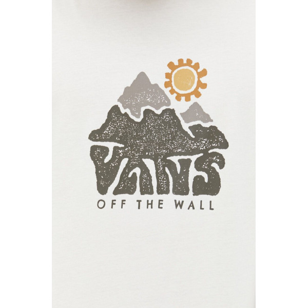Хлопковая футболка Vans мужской цвет бежевый с принтом