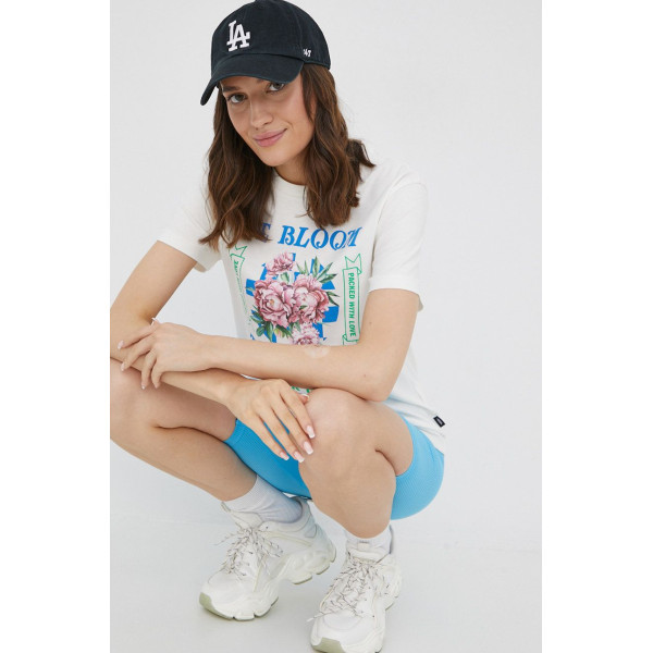 Хлопковая футболка Vans цвет бежевый