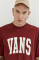 Хлопковая футболка Vans цвет бордовый с принтом