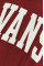 Хлопковая футболка Vans цвет бордовый с принтом