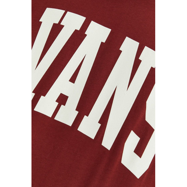 Хлопковая футболка Vans цвет бордовый с принтом