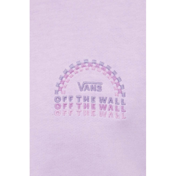 Хлопковая кофта Vans женская цвет розовый с аппликацией