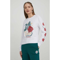 Хлопковый лонгслив Vans цвет белый  VN000F37WHT1 