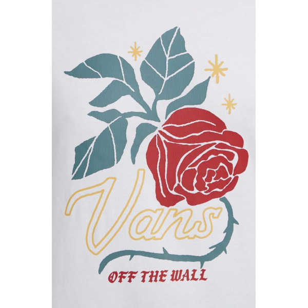 Хлопковый лонгслив Vans цвет белый