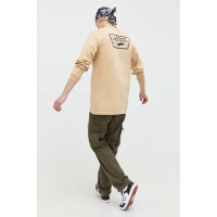 Хлопковый лонгслив Vans цвет бежевый с принтом  VN0A2XCMY971