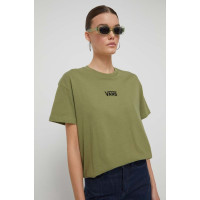 Хлопковая футболка Vans цвет зелёный  VN0A7YUTZBF1 