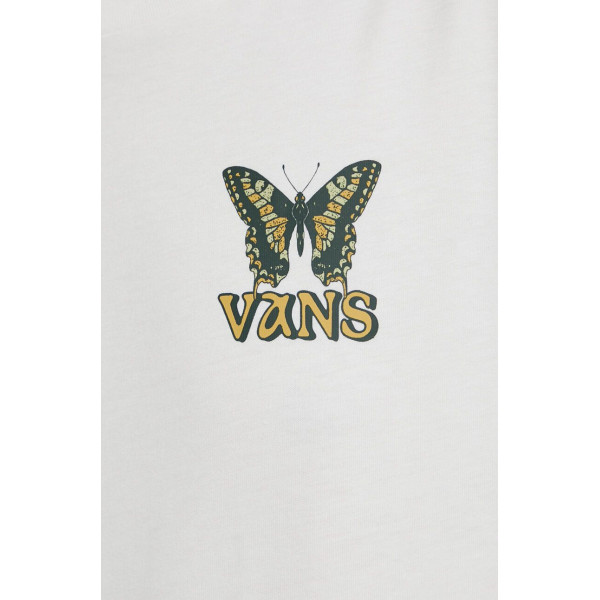 Хлопковая футболка Vans женский цвет бежевый