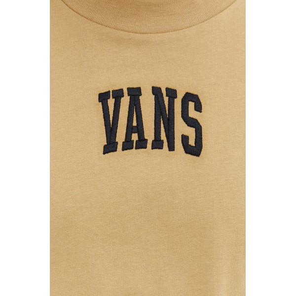 Хлопковая футболка Vans мужской цвет жёлтый с аппликацией