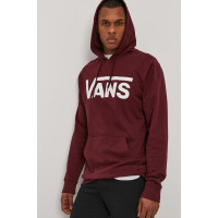 Хлопковая кофта Vans мужская цвет бордовый с принтом  VN0A456BK1O1