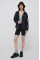 Шорты Vans женские цвет чёрный с аппликацией высокая посадка VN0A5LL7BLK1-BLACK