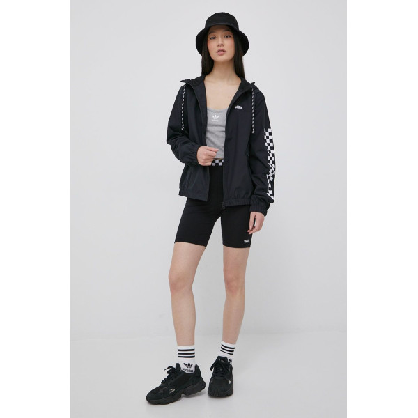 Шорты Vans женские цвет чёрный с аппликацией высокая посадка VN0A5LL7BLK1-BLACK