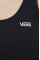 Спортивный бюстгальтер Vans цвет чёрный однотонный