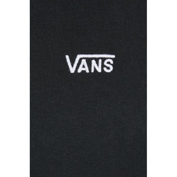 Хлопковая кофта Vans женская цвет чёрный с аппликацией