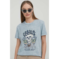 Хлопковая футболка Vans женский
