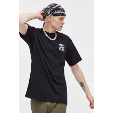 Хлопковая футболка Vans цвет чёрный с принтом  VN0008SHBLK1