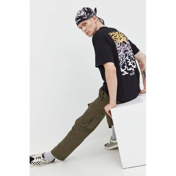 Хлопковая футболка Vans цвет чёрный с принтом