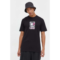 Хлопковая футболка Vans цвет чёрный с принтом  VN0008T9BLK1 