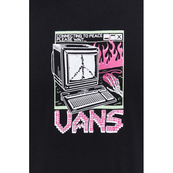 Хлопковая футболка Vans цвет чёрный с принтом