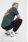 Хлопковая футболка Vans мужской цвет зелёный с принтом