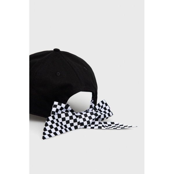 Хлопковая кепка Vans цвет чёрный с аппликацией VN0A4UM9Y281-BLACKWHITE