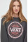 Хлопковый лонгслив Vans цвет серый