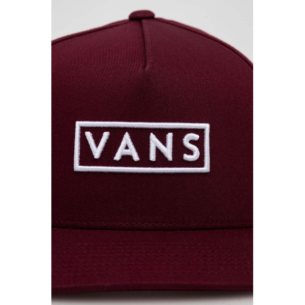 Хлопковая кепка Vans цвет бордовый с аппликацией