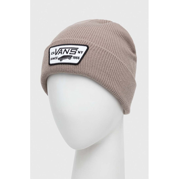 Шапка Vans цвет бежевый из толстого трикотажа