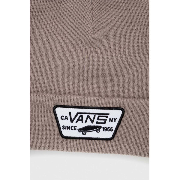 Шапка Vans цвет бежевый из толстого трикотажа