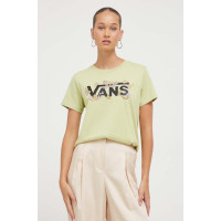 Хлопковая футболка Vans цвет зелёный  VN000ACBBYY1