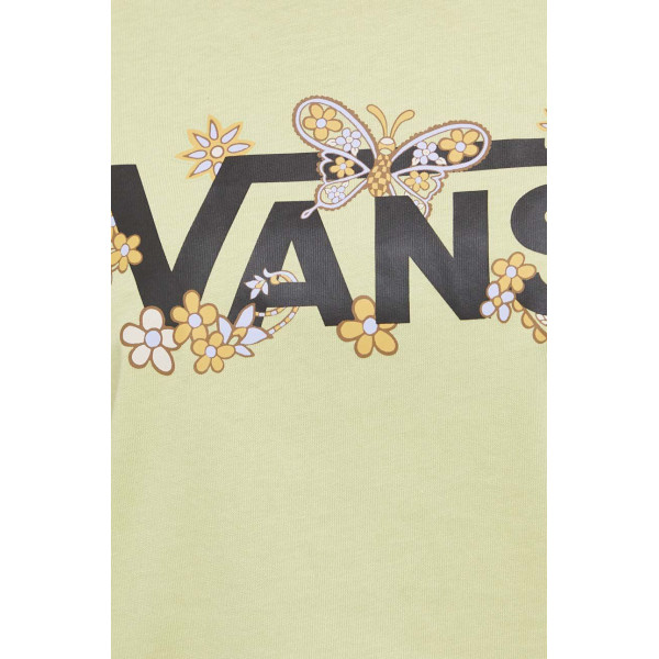Хлопковая футболка Vans цвет зелёный