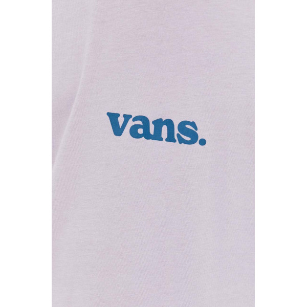 Хлопковая футболка Vans цвет фиолетовый однотонный