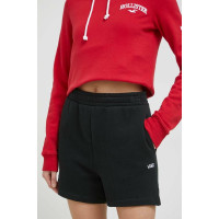 Шорты Vans женские цвет чёрный однотонные высокая посадка  VN0A4POCBLK1