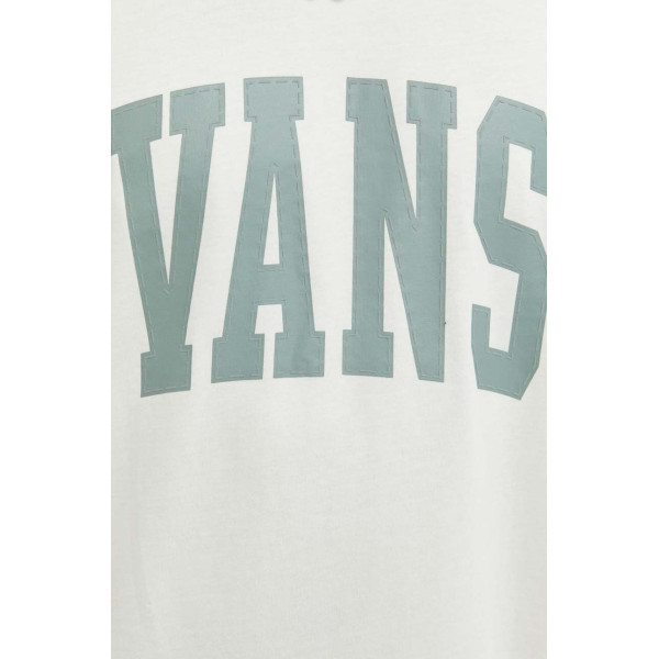 Хлопковая футболка Vans цвет бежевый с принтом
