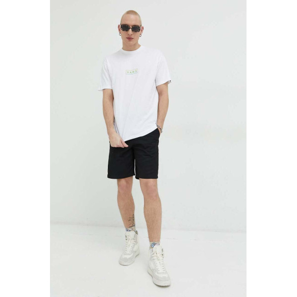 Хлопковая футболка Vans цвет белый с принтом
