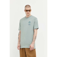 Хлопковая футболка Vans цвет зелёный с принтом  VN0007V9RL61