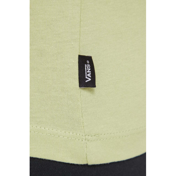 Хлопковый лонгслив Vans цвет зелёный
