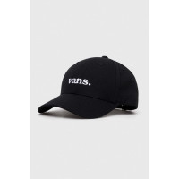 Хлопковая кепка Vans цвет чёрный с аппликацией  VN0008P6BLK1 
